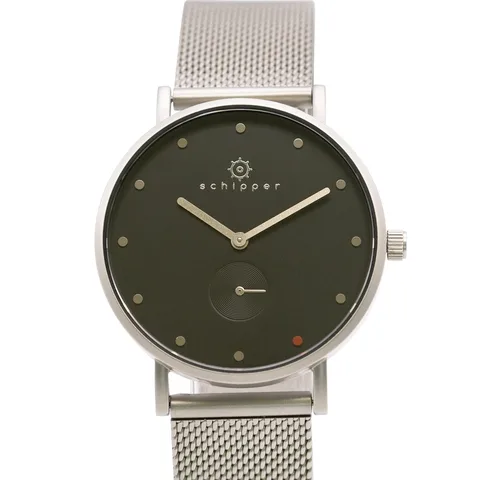 Schipper Silver Line Skalka 36 | Svart | Mesh klockarmband