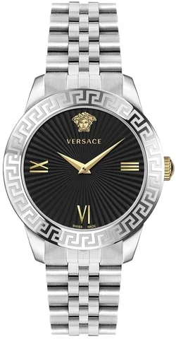 Versace Damklocka VEVC00419 Greca Svart/Stål Ø39 mm